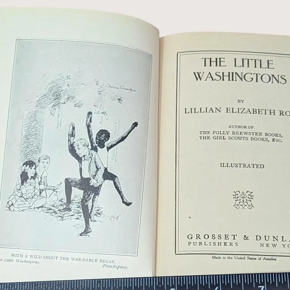 Antique The Little Washingtons Two Hardcover Book Set By Lillian Elizabeth Roy
